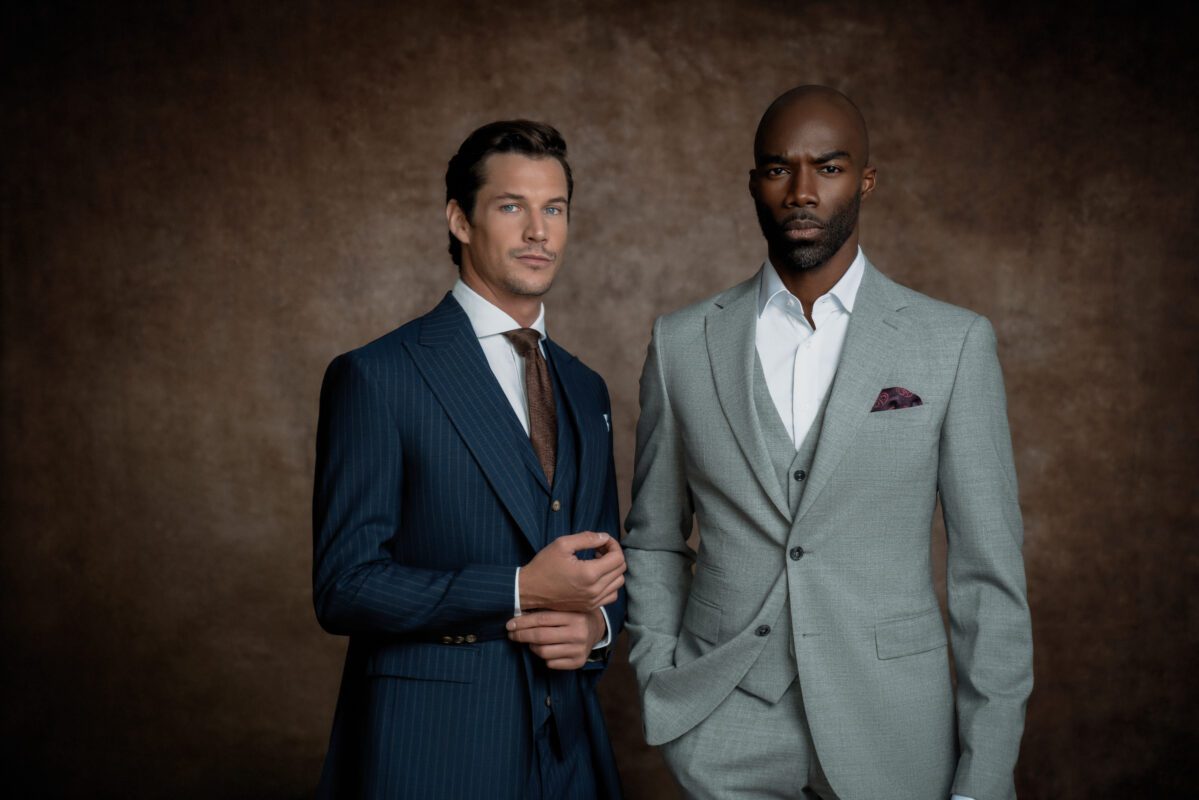 Costume sur mesure à rayures