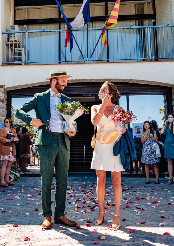 Costume vert 2 pièces mariage sur mesure
