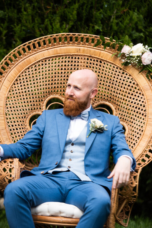 Costume mariage bleu sur mesure à Paris