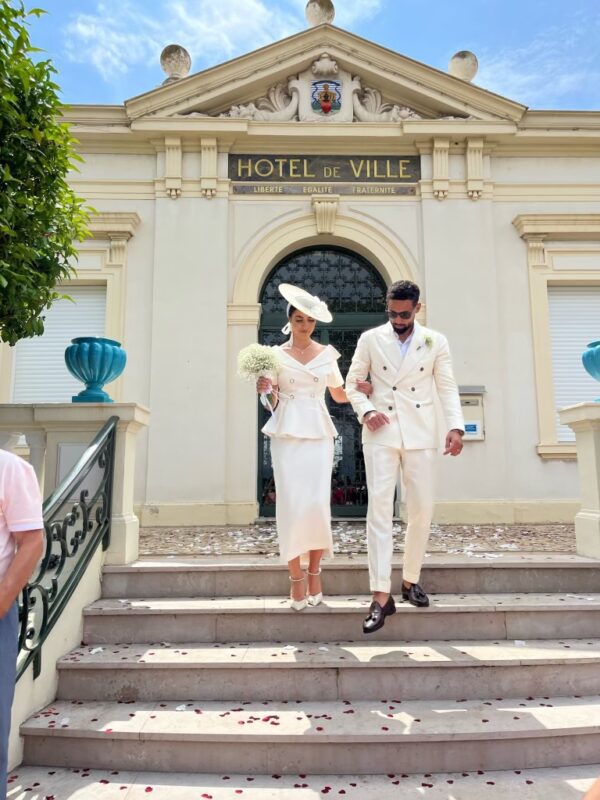 Costume blanc mariage sur mesure