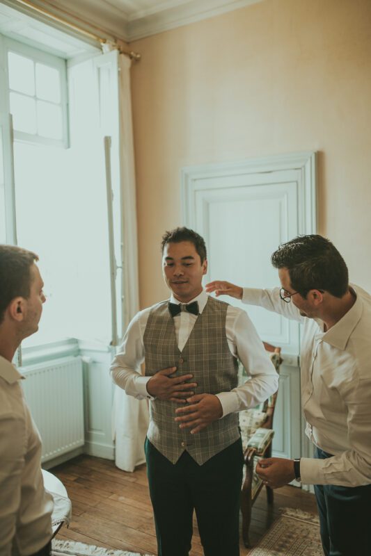 Costume vert sapin mariage sur mesure