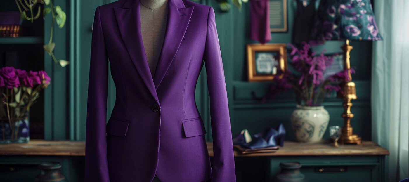 bannière tailleurs violets femme sur mesure