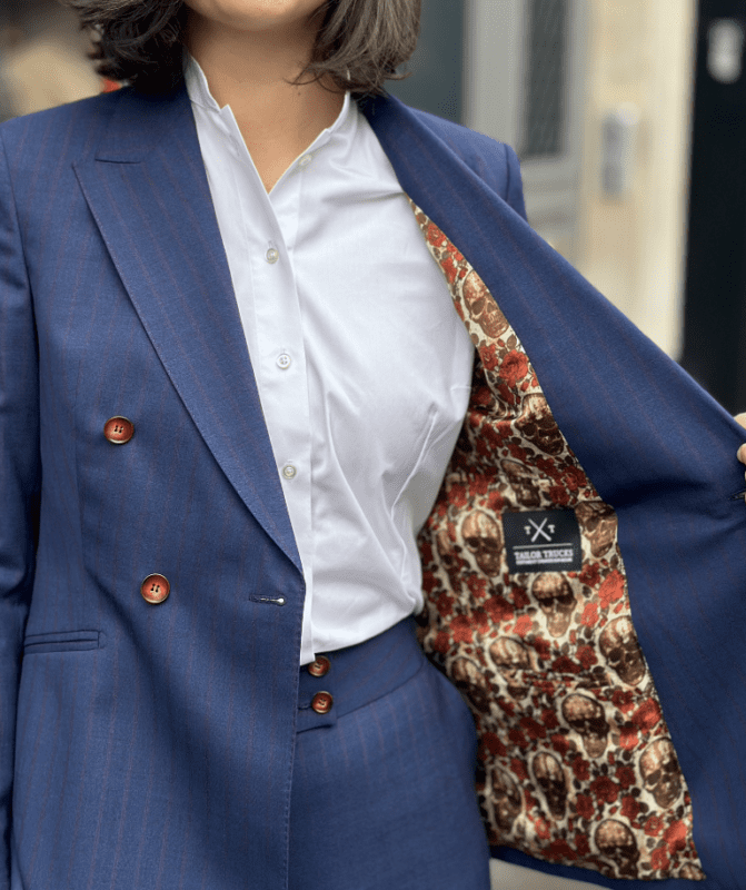Tailleur croisé sur mesure