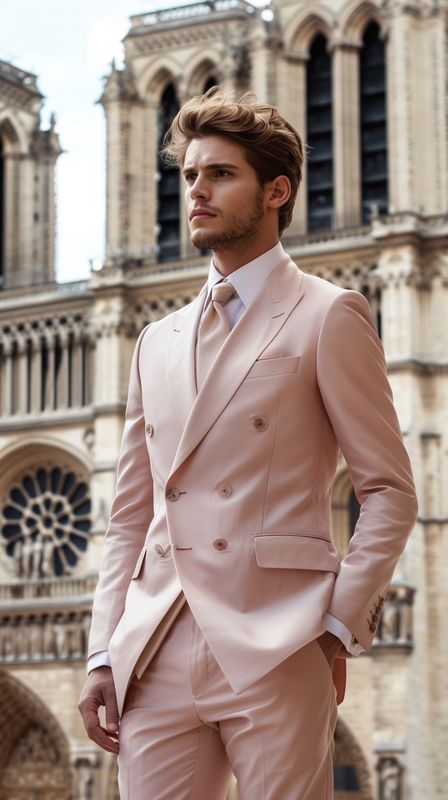 Costume mariage rose sur mesure Tailor Trucks