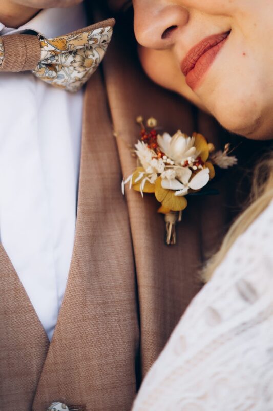 Costume marron pour mariage sur mesure