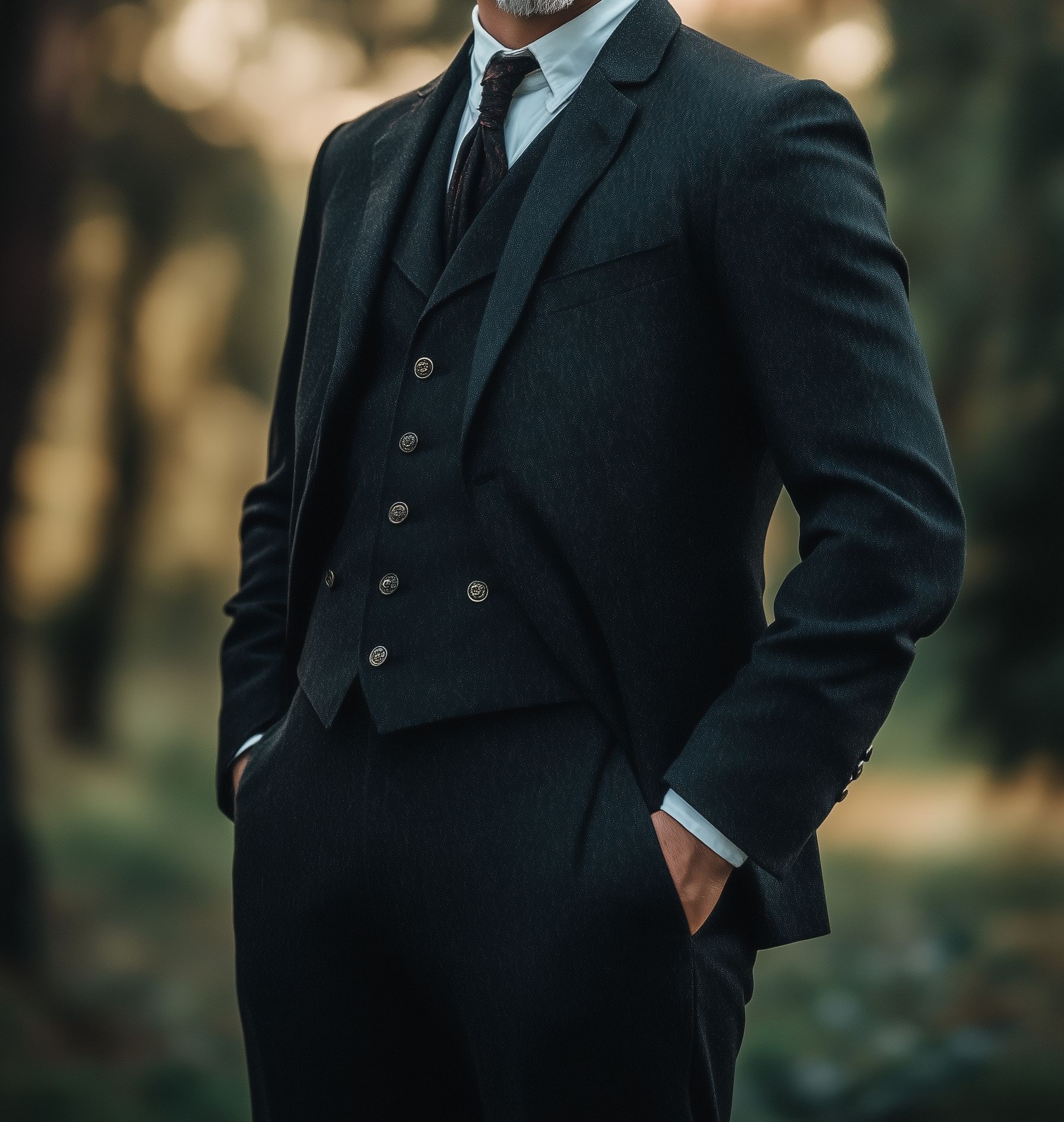costume bleu marine vert peaky blinders