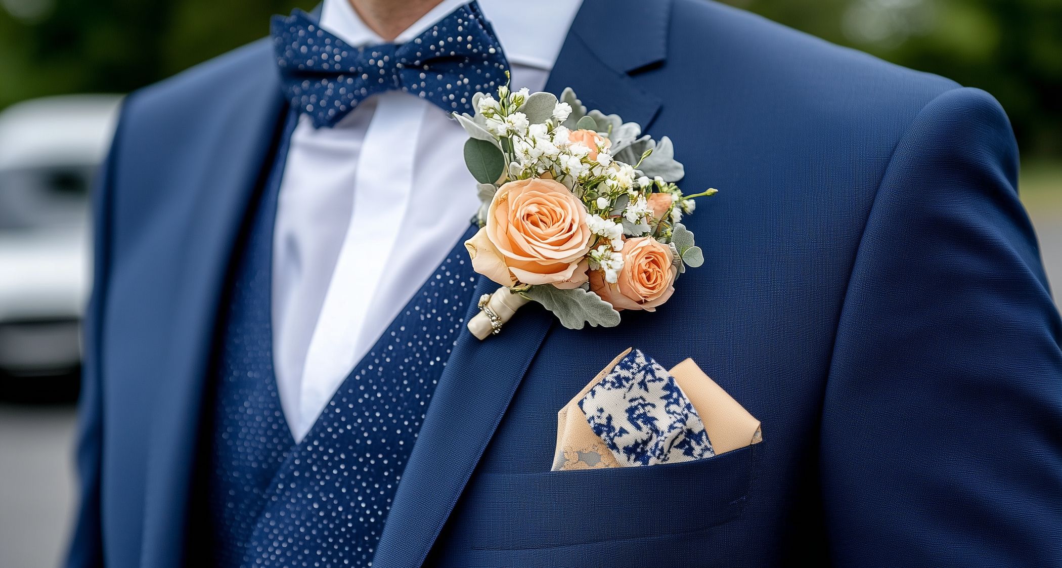 bannière de costumes de mariage 3 pièces sur mesure