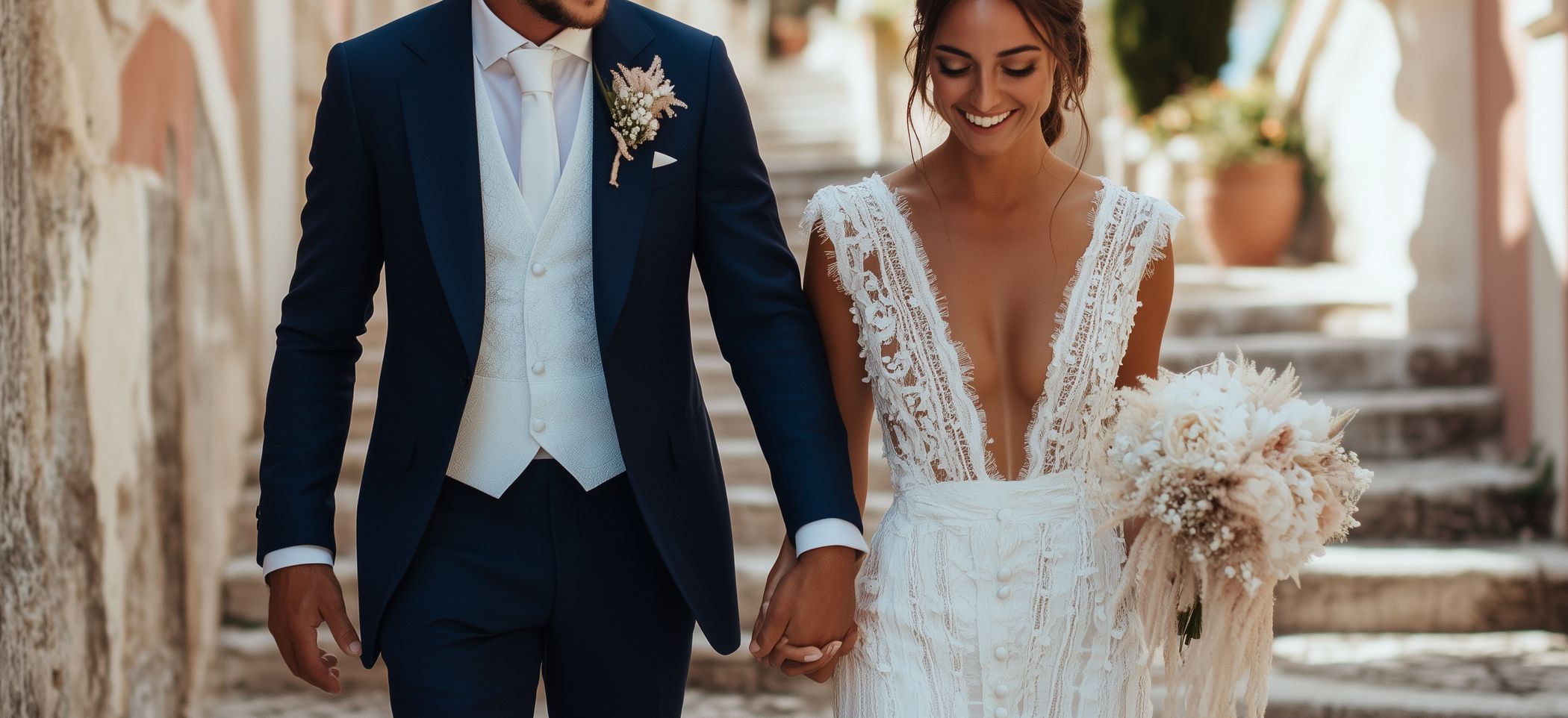 bannière des costumes de mariage style italien
