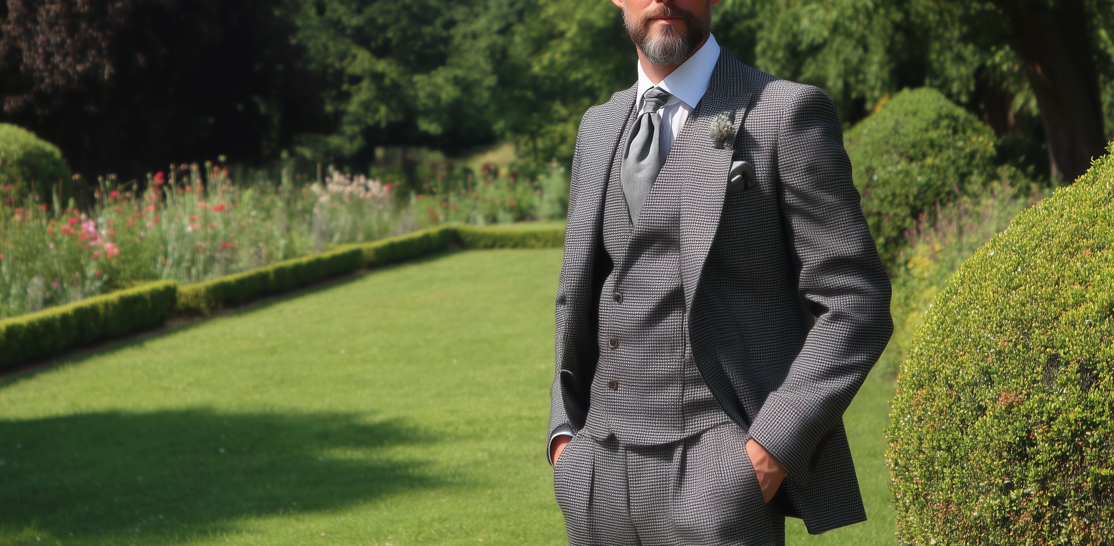 bannière costume mariage anglais sur mesure