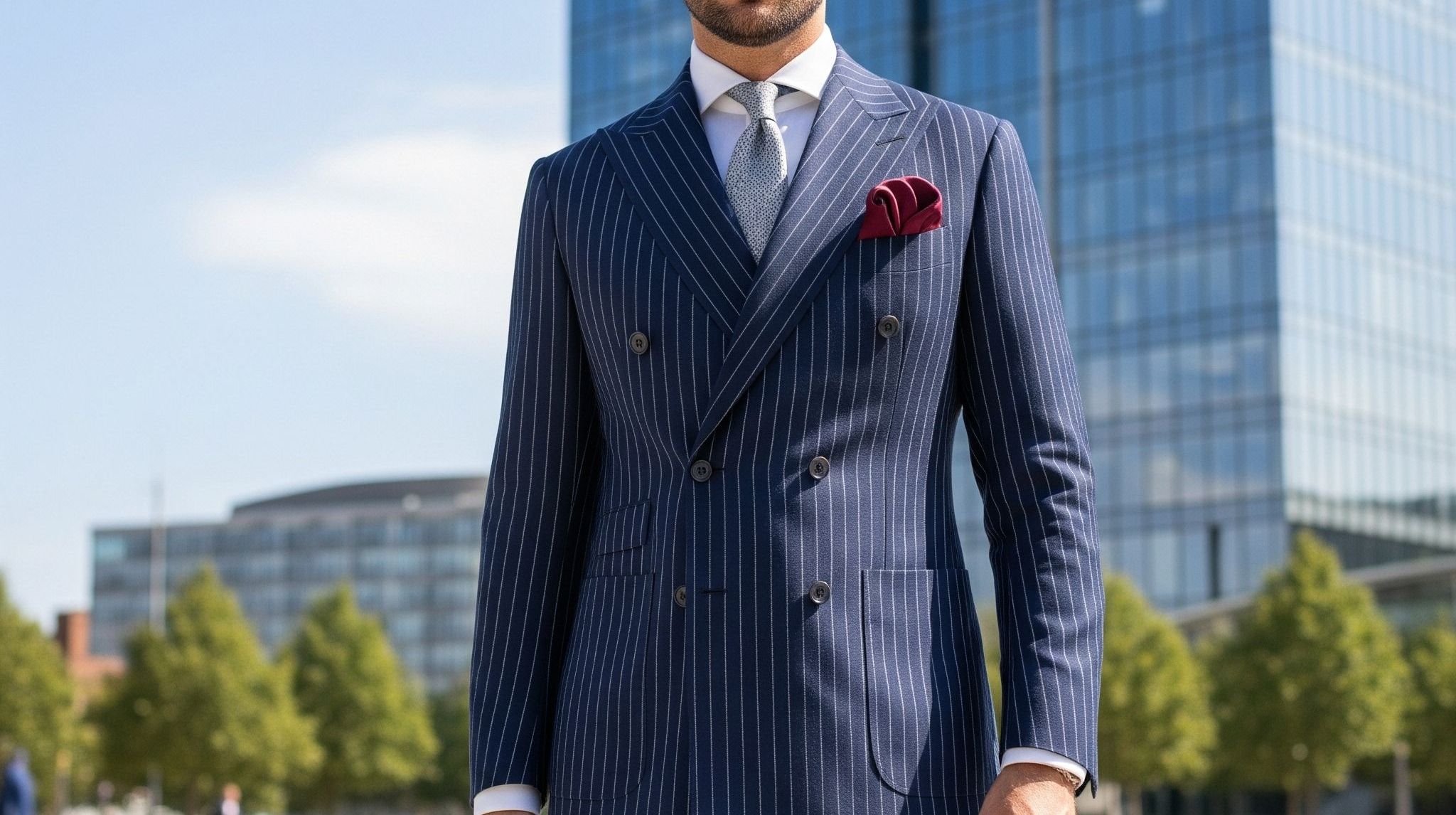 bannière des costumes à rayures sur mesure