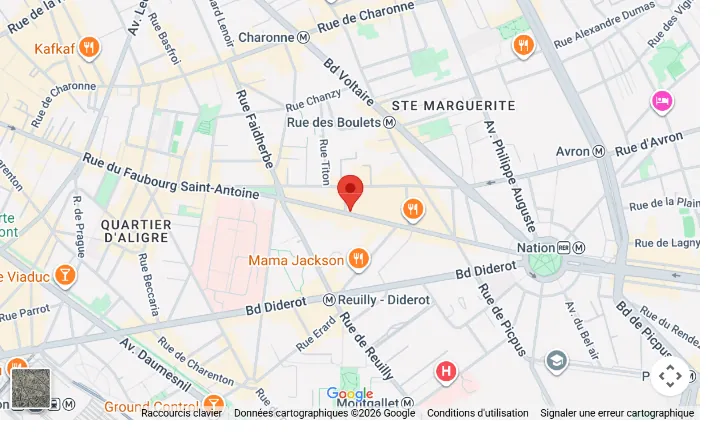 Carte du showroom Paris 11e