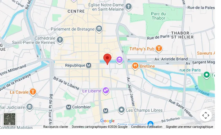 Carte du showroom Rennes